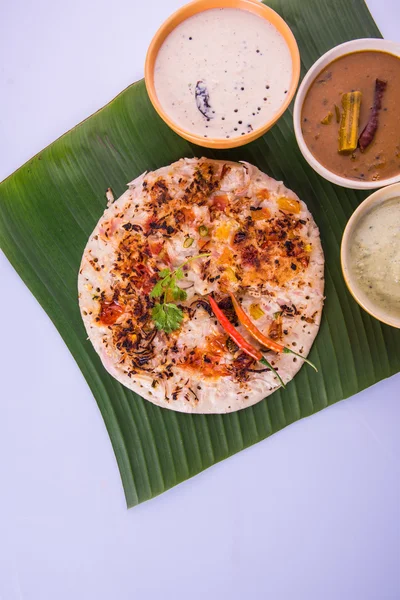 Södra Indiska mat Uttapam eller ooththappam eller Uthappa — Stockfoto