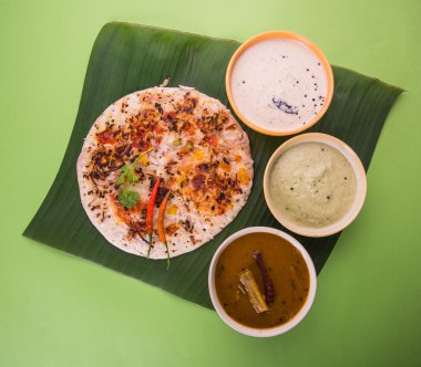 Güney Hint gıda Uttapam veya ooththappam veya Uthappa