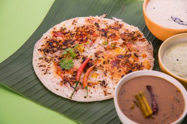 Güney Hint gıda Uttapam veya ooththappam veya Uthappa