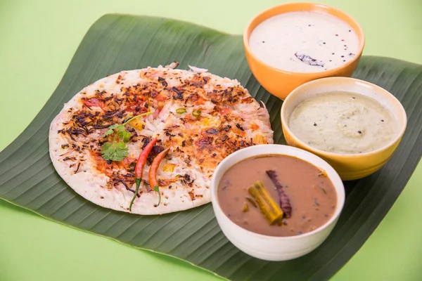 South Indian Food Uttapam ou ooththappam ou Uthappa — Fotografia de Stock