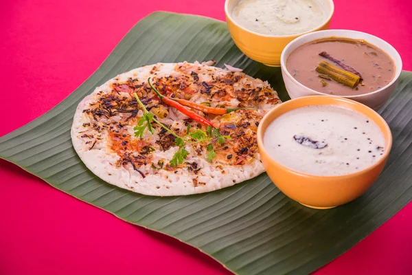 South Indian Food Uttapam ou ooththappam ou Uthappa — Fotografia de Stock