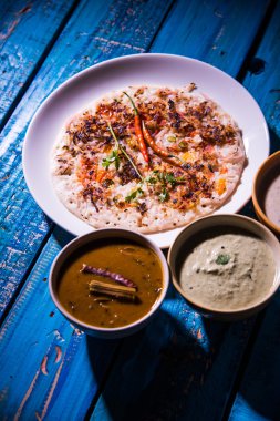 Güney Hint gıda Uttapam veya ooththappam veya Uthappa