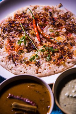 Güney Hint gıda Uttapam veya ooththappam veya Uthappa