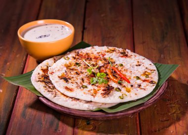 Güney Hint gıda Uttapam veya ooththappam veya Uthappa