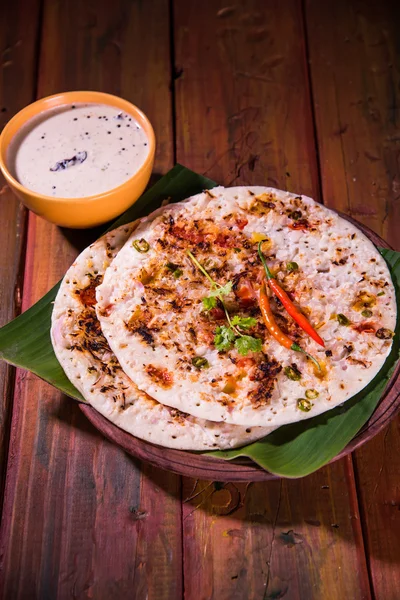 South Indian Food Uttapam ou ooththappam ou Uthappa — Fotografia de Stock