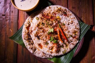 Güney Hint gıda Uttapam veya ooththappam veya Uthappa