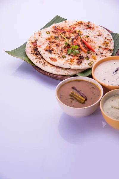 South Indian Food Uttapam or ooththappam or Uthappa — Stock Photo, Image