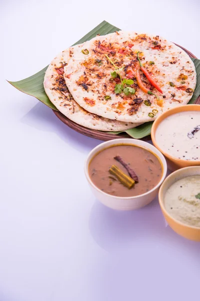 South Indian Food Uttapam or ooththappam or Uthappa — Stock Photo, Image