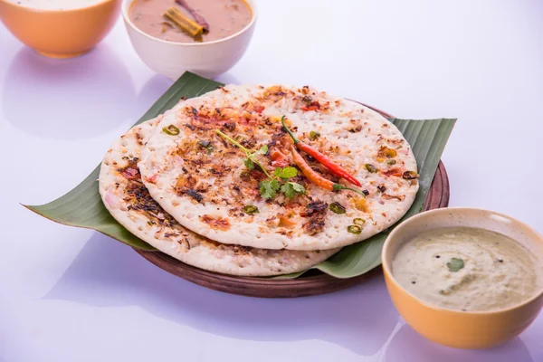 South Indian Food Uttapam or ooththappam or Uthappa — Stock Photo, Image