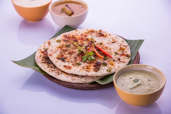 South Indian Food Uttapam ou ooththappam ou Uthappa — Fotografia de Stock