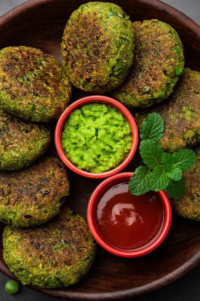 Hara Bhara Kabab Oder Kebab Ist Ein Vegetarisches Indisches Snack — Stockfoto