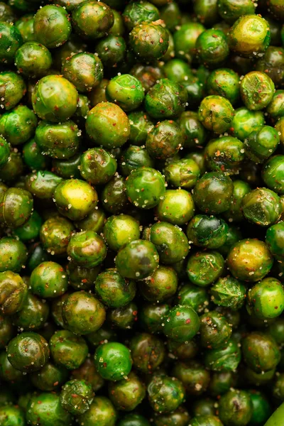 Ervilhas Picantes Verdes Fritas Torradas Lanches Secos Chakna Consumidos Com — Fotografia de Stock