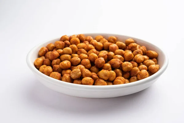 Roasted Spicy Chickpeas Indian Chana Chole Popular Snack Recipe — Stock Photo, Image