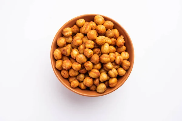 ローストスパイシーなひよこ豆やインドのチャナやチョール 人気のスナックレシピ — ストック写真