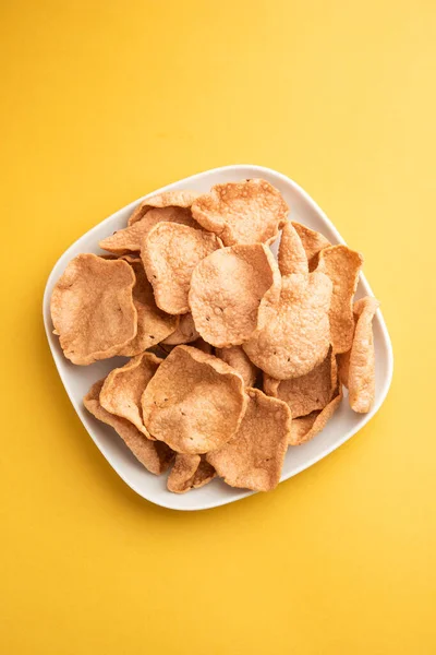 Papad Ragi Nachni Fryums Hechos Usando Nagali Poppadom Crujiente Picante —  Fotos de Stock