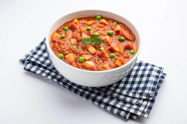 Carrot Curry Garar Gravy Sabzi Made Using Tomato Puree Spices — Stock Photo, Image