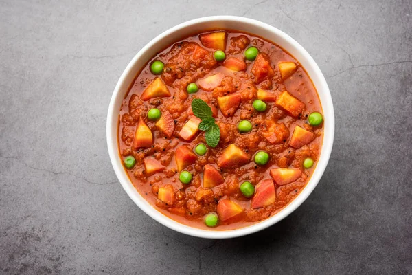 Carrot Curry Garar Gravy Sabzi Made Using Tomato Puree Spices — Stock Photo, Image