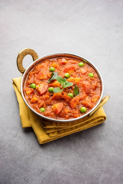 Carrot Curry Garar Gravy Sabzi Made Using Tomato Puree Spices — Stock Photo, Image