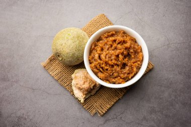 Wood Apple veya Kavath turşusu Hindistan 'dan gelen ekşi ve tatlı bir meze tarifidir.