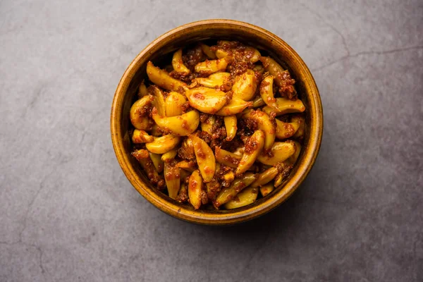 Garlic Pickle Veluthulli Achar Made Using Lahsun One Most Desired — Stock Photo, Image