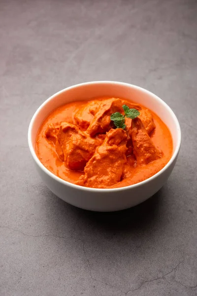 Pollo Indiano Tikka Masala Nella Ciotola Asiatico Cibo Non Vegetariano — Foto Stock