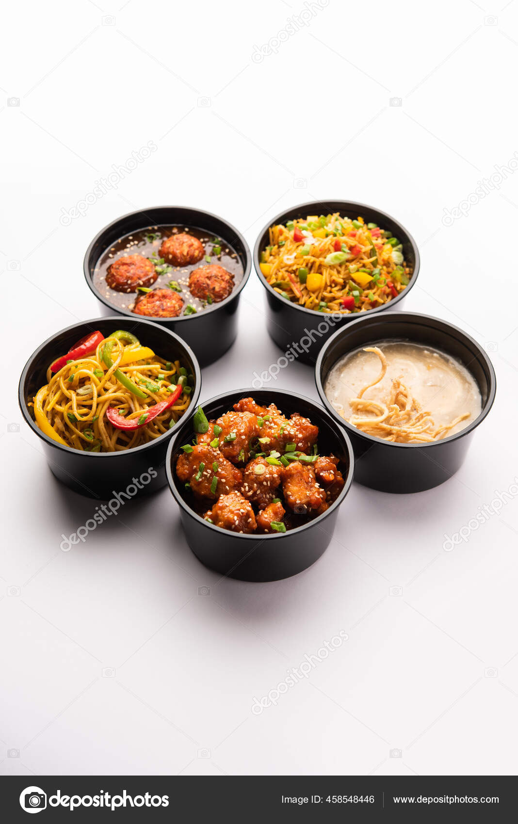 Group Home Delivered Indo Chinese Food Plastic Packages Containers