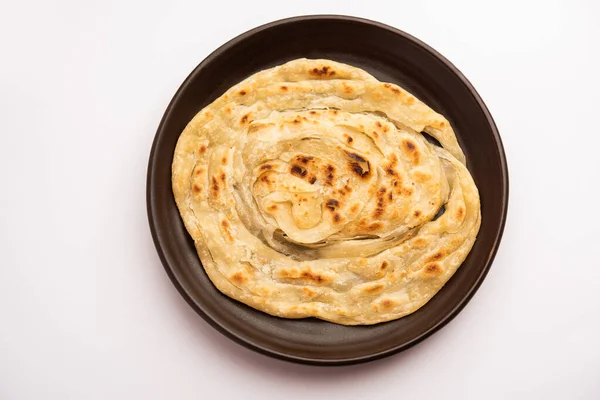 Laccha Paratha Είναι Ένα Πολυστρωματικό Διογκωμένο Ψωμί Πολύ Γκι Λάδι — Φωτογραφία Αρχείου