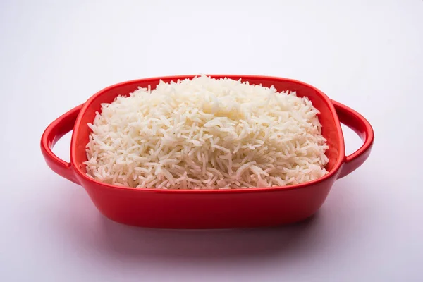 Aromatic Long Basmati Cooked Plain Rice Indian Main Course Food —  Fotos de Stock