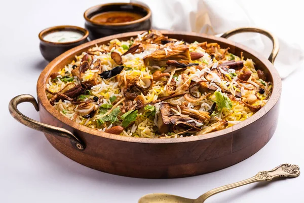 Kathal Biryani Made Using Raw Jackfruit Pieces Cooked Slowly Variety — Foto Stock