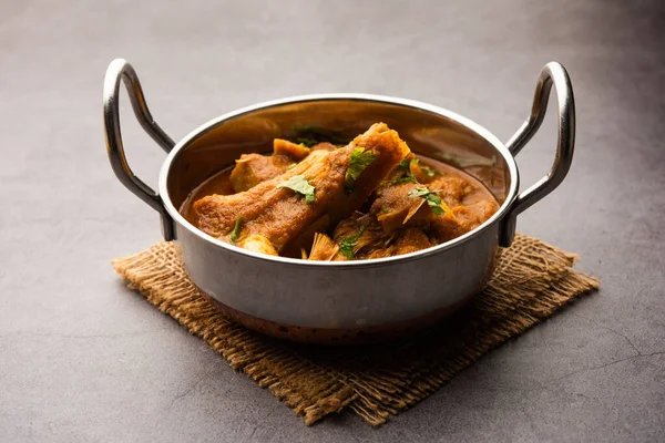 Jackfruit Masala Sabji Oder Fanas Sabzi Oder Indisches Würziges Kathal — Stockfoto