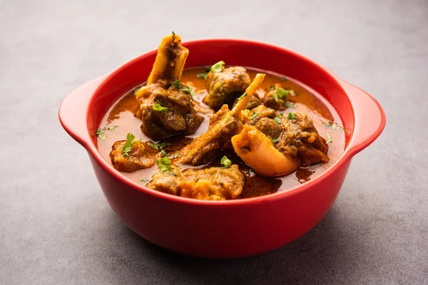 Piatto Carne Stile Indiano Carne Montone Gosht Masala Agnello Rogan — Foto Stock