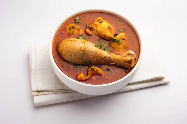 Würziges Rötliches Chicken Curry Oder Rotes Murgh Masala Oder Korma — Stockfoto