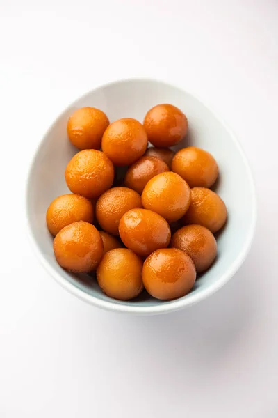 Gulab Jamun Ist Ein Süßer Knödel Auf Milchbasis Der Indien — Stockfoto