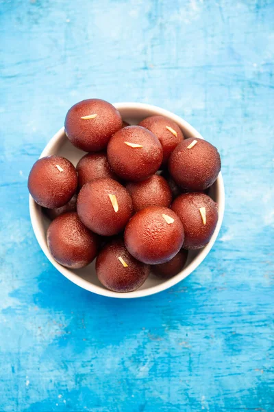 Gulab Jamun Milk Solid Based Sweet Dumpling Popular India Pakistan — Stock Photo, Image