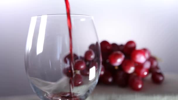 Wine in the glass — Stock Video