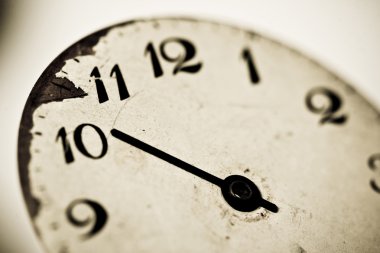 Eski bir saat arama makro resmi