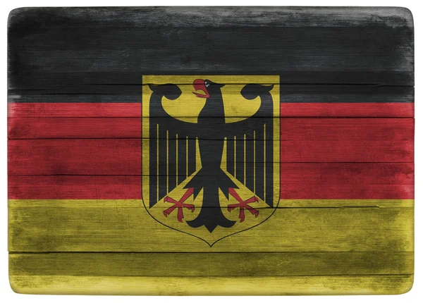 Bandera de Alemania sobre tabla de madera — Foto de Stock