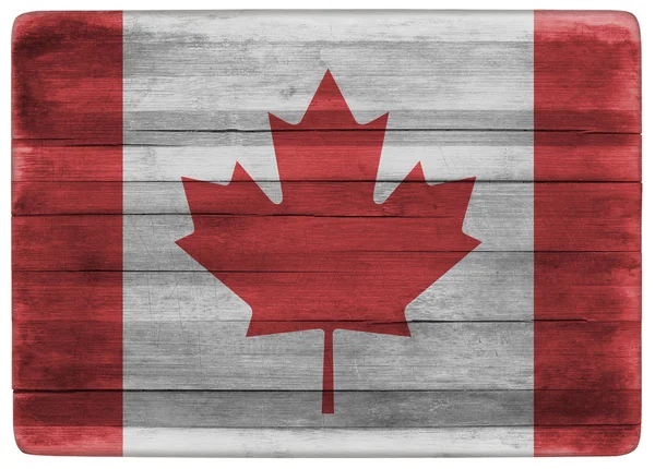 Vlag van Canada op houten bord — Stockfoto