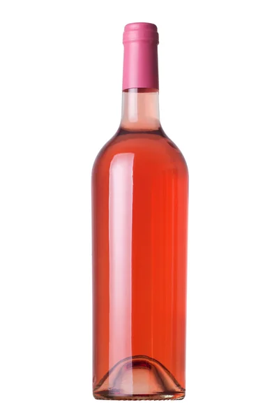 Garrafa de vinho rosa sem rótulo — Fotografia de Stock