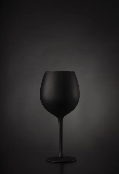 Bicchiere nero di vino — Foto Stock
