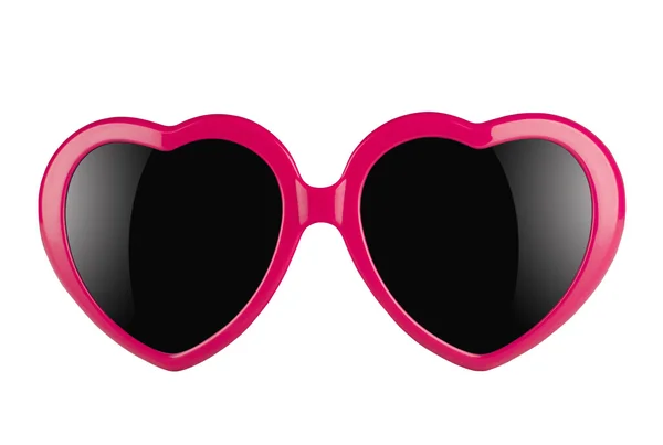 A pair of pink heart shaped sun glasses — Stock Photo, Image