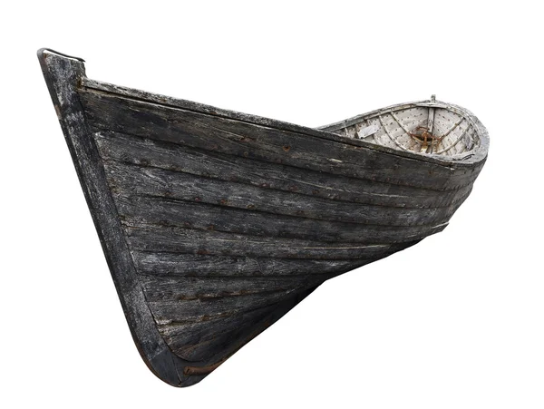 Vista lateral de un viejo barco pesquero de madera —  Fotos de Stock