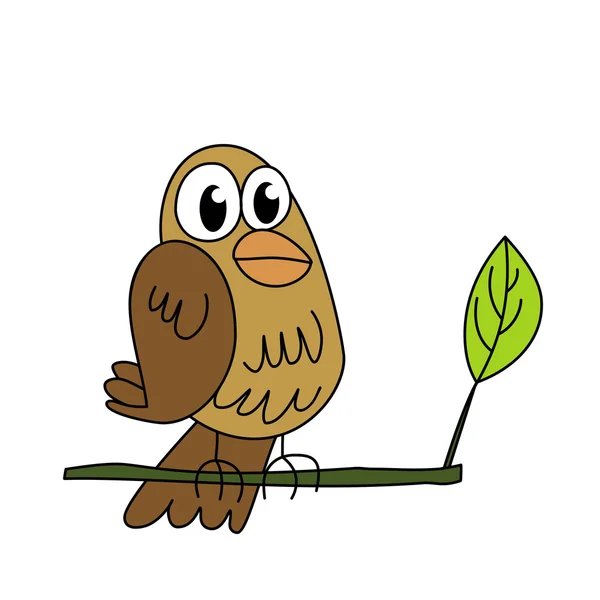 有趣的小小鸟 — 图库矢量图片