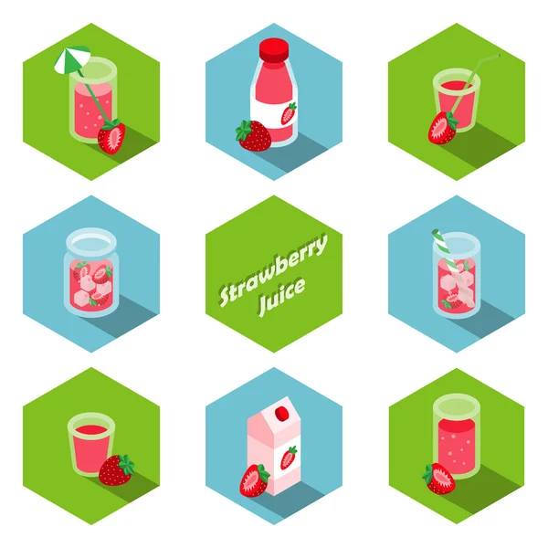 İzometrik içecekler ve meşrubatlar simgeler düz tasarım