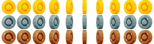 Madeni para animasyon eğirme ile maça