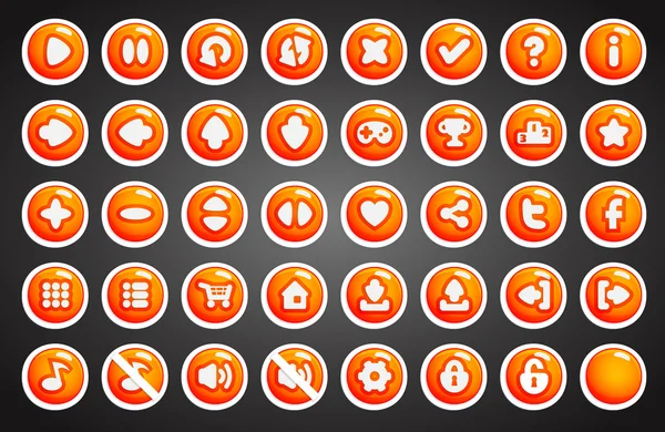 Karikatür tarzı oyun düğmelerinin