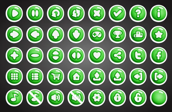 Karikatür tarzı oyun düğmelerinin