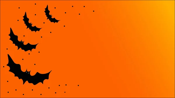 Portakal renkli yarasalı Cadılar Bayramı afişleriniz kutlu olsun. Turuncu arka planda Vektör İllüstrasyonu. Mutlu Cadılar Bayramı konsepti..