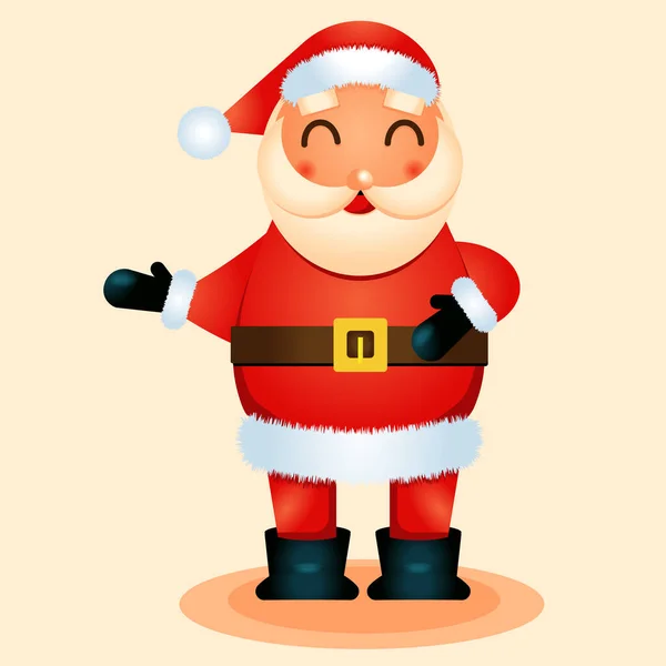 Kerst Santa Claus Kerst Schattig Stripfiguur Geïsoleerd Witte Achtergrond Vector — Stockvector