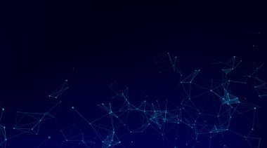 Siber ağ bağlantı yapısı. Teknoloji büyük verileri birbirine bağlıyor. Vektör bilimi geçmişi. Ticari fonun fonu.